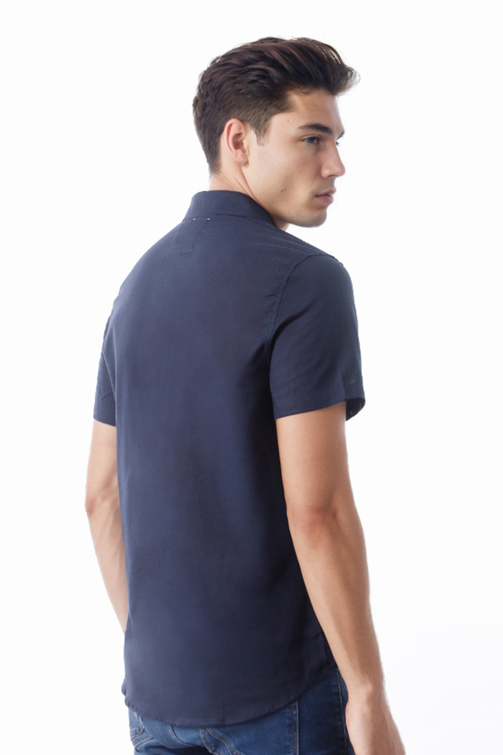 Camisa Hombre Lino Milán Azul - 230074