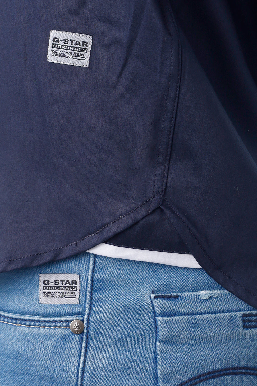 Camisa Hombre Manga Larga Satín Azul