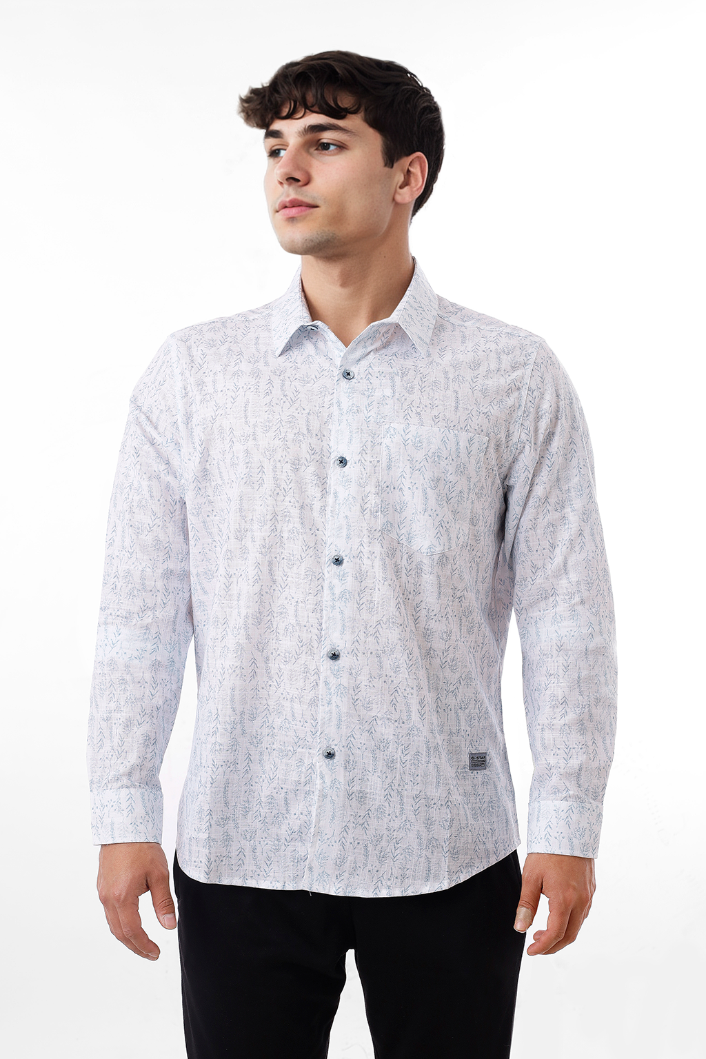 Camisa manga larga Lino con diseño - 240147