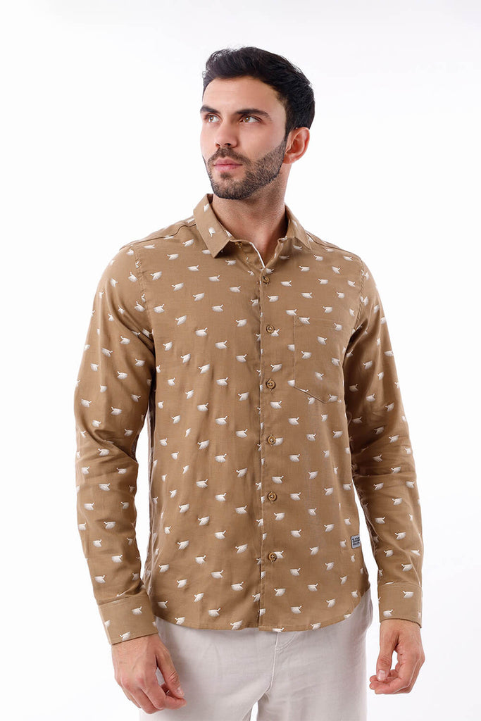 Camisa hombre marron