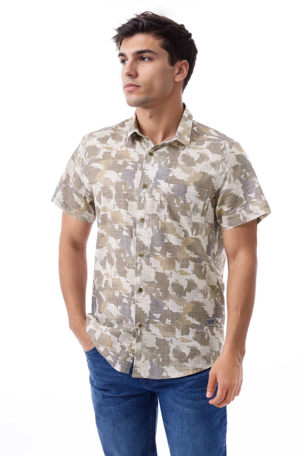 Camisa Lino Est. Aves