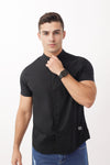 Camisa Hombre Manga Corta Ventura Negro - 220322