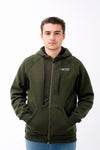 Polera Hombre Franela/Cierre Verde Militar - 230048