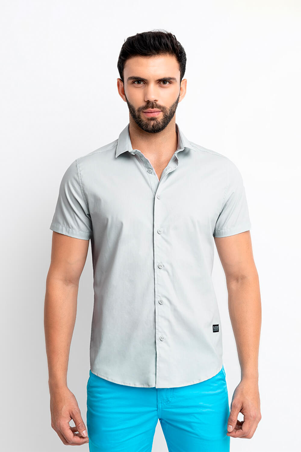 Camisa hombre plomo