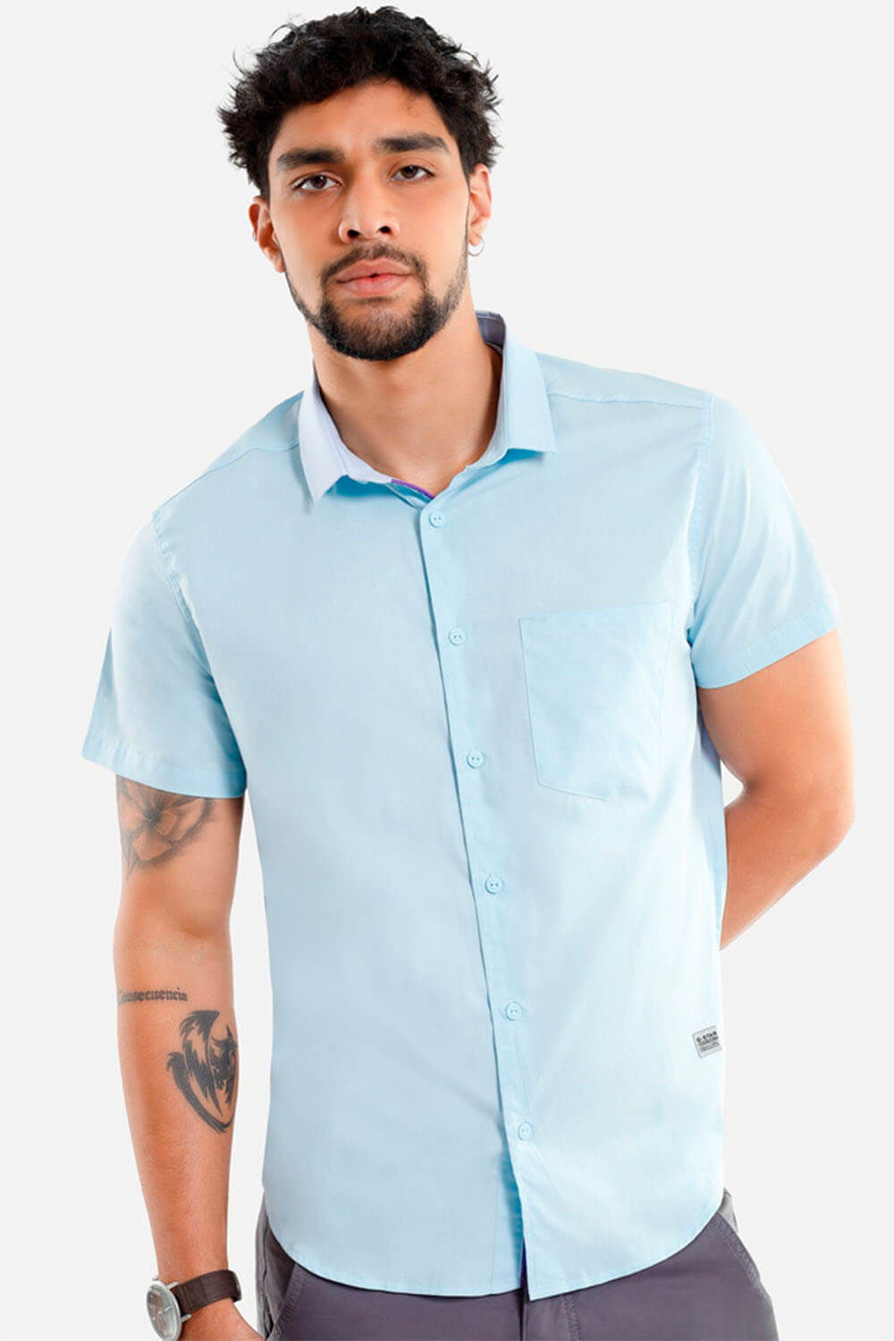 Camisa hombre celeste