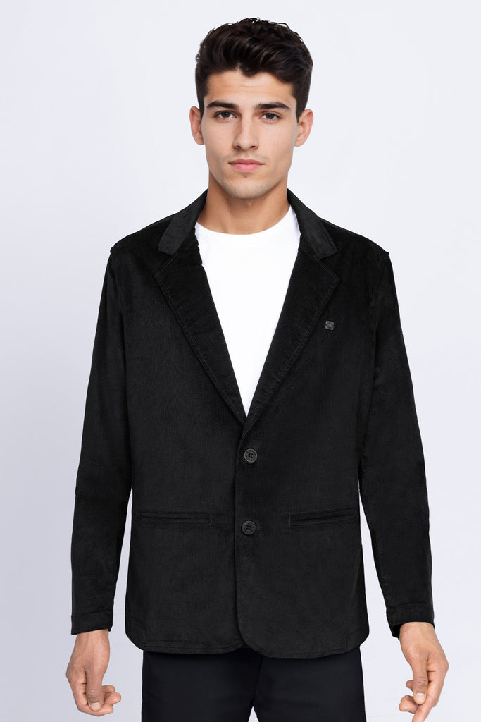 Blazer de Hombre Corduroy Negro