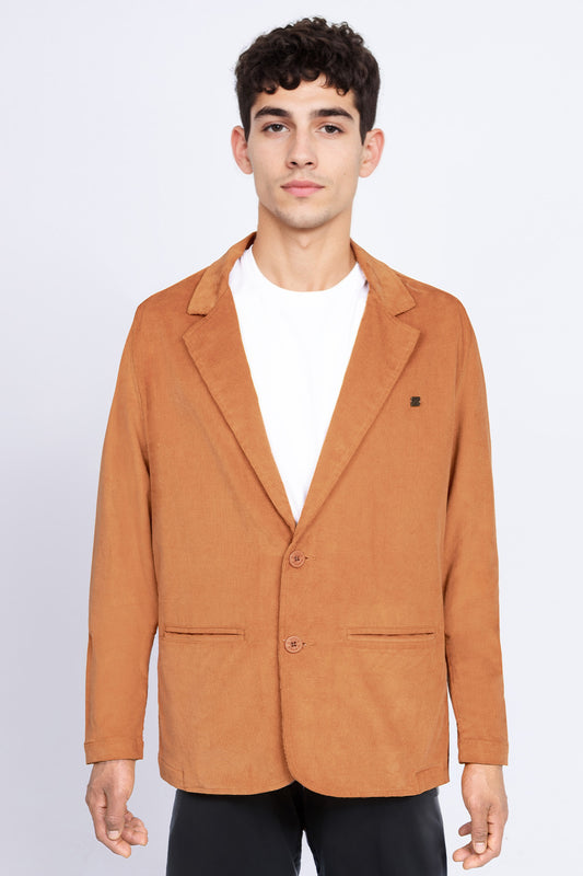 Blazer Hombre Corduroy Camello