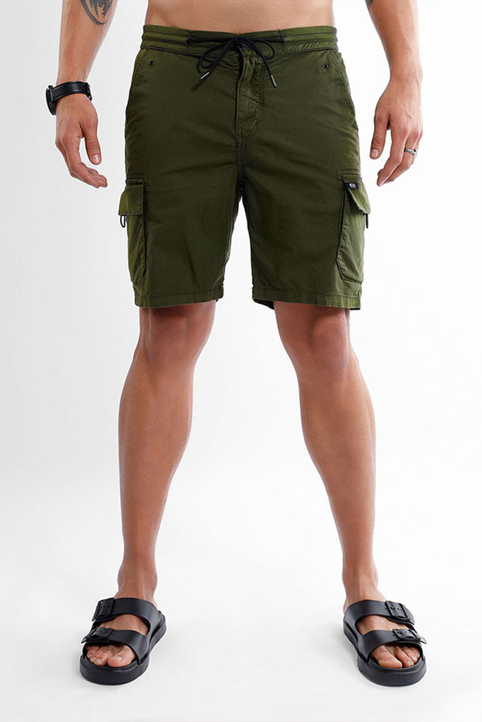 Short Hombre Cargo Verde Militar - 220256