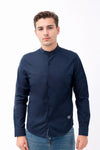 Camisa Hombre Manga Larga Strech Azul - 230094