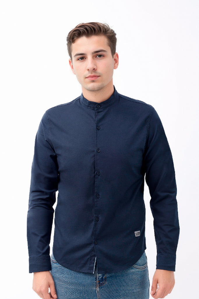 Camisa Hombre Manga Larga Strech Azul - 230094