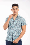 Camisa hombre acero estampado