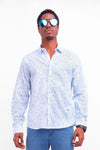 Camisa hombre blanco estampado