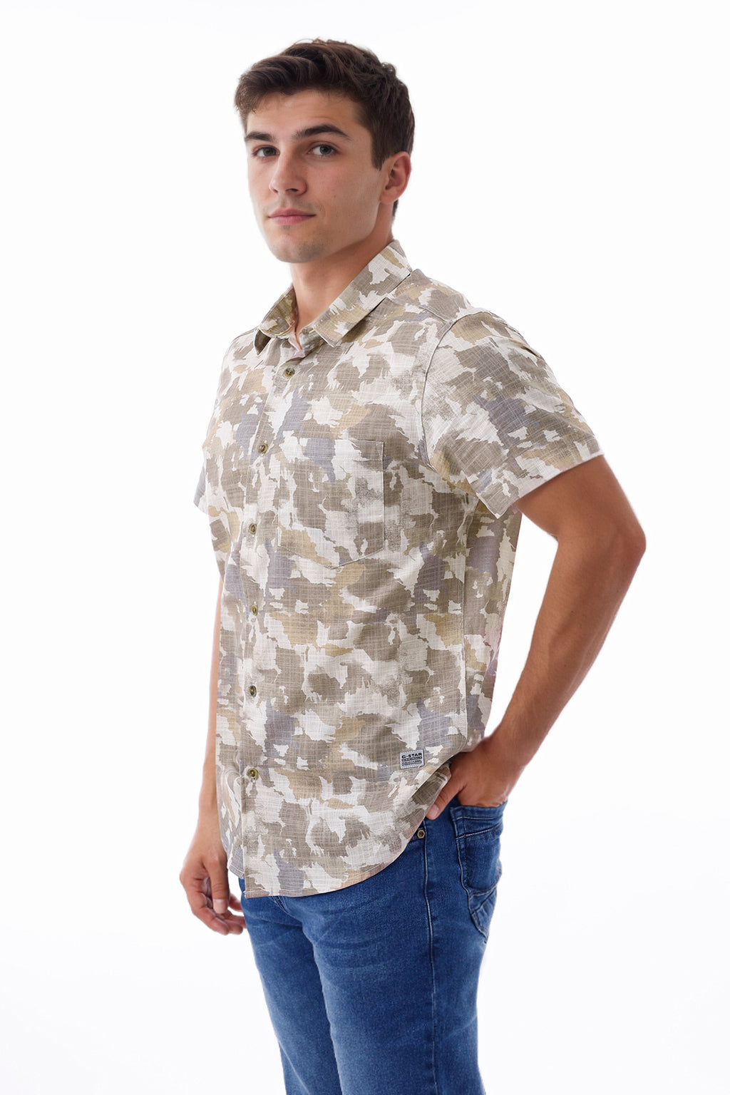 Camisa Lino Est. Aves