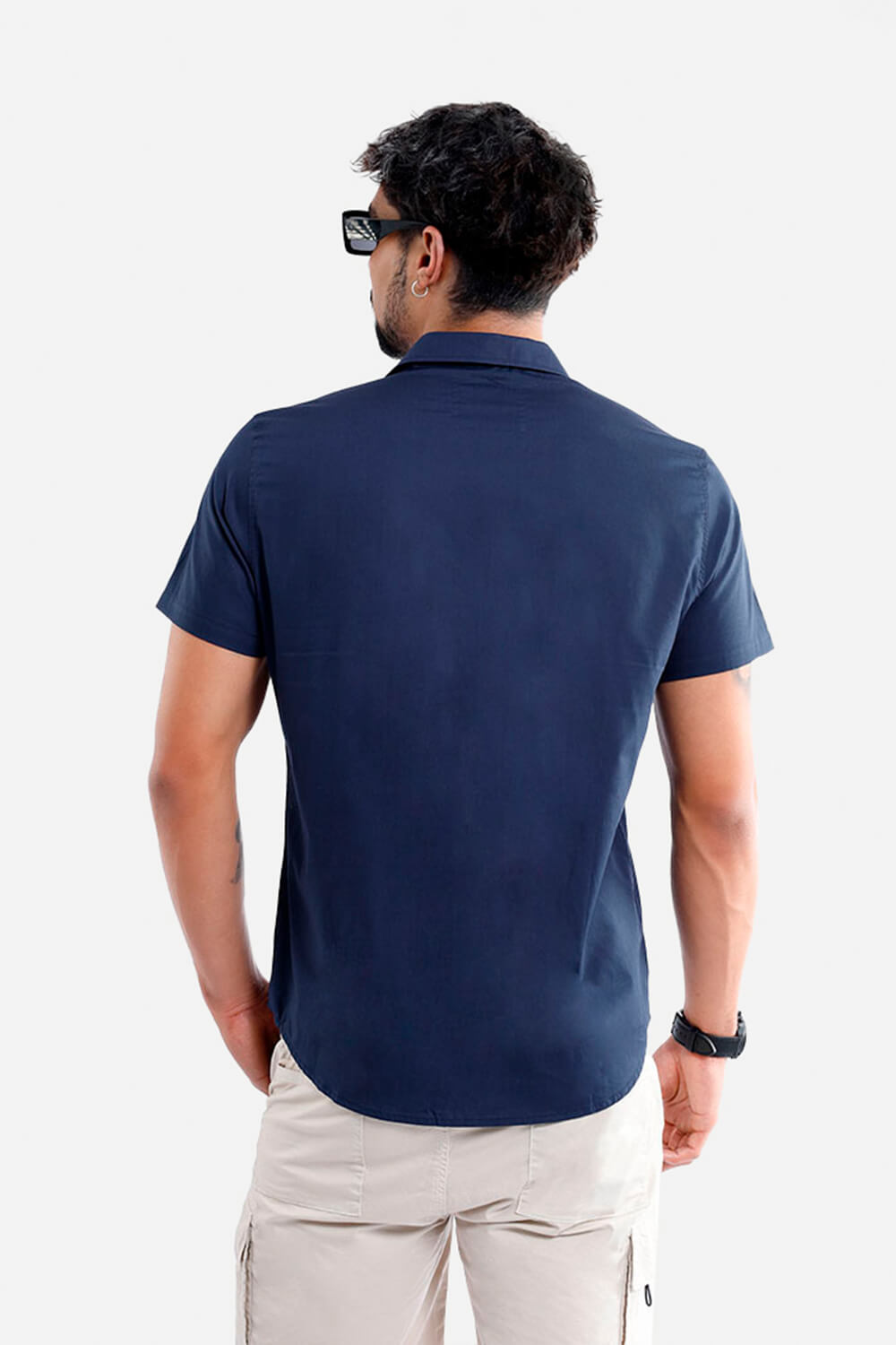 Camisa Manga Corta Satín - 220376