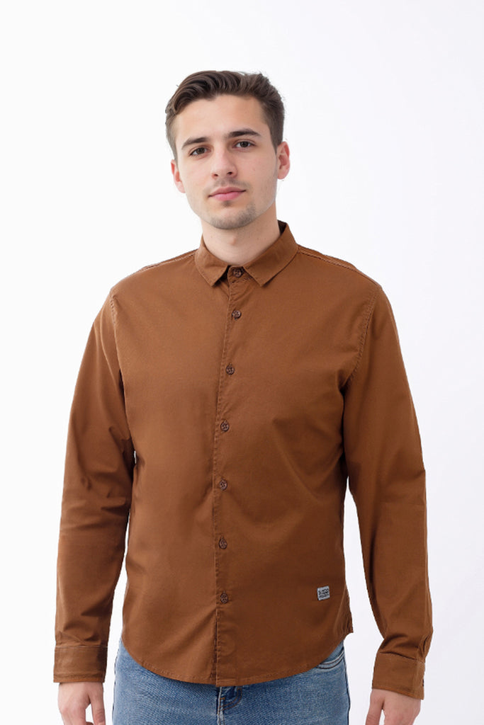 Camisa hombre marron 