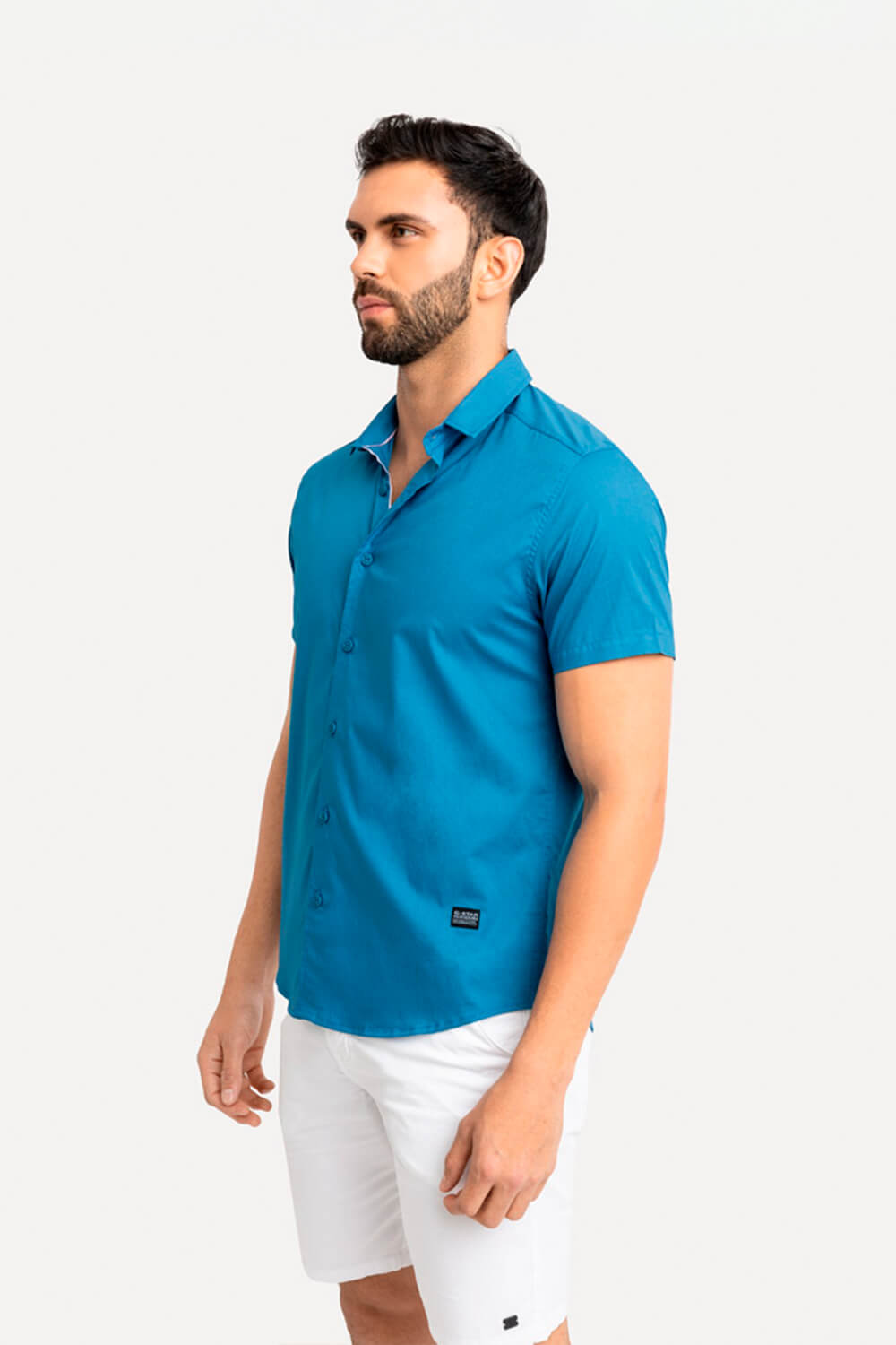 Camisa hombre celeste oscuro