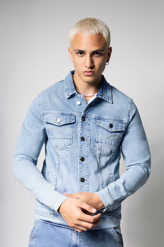 Casaca Denim Confort Celeste