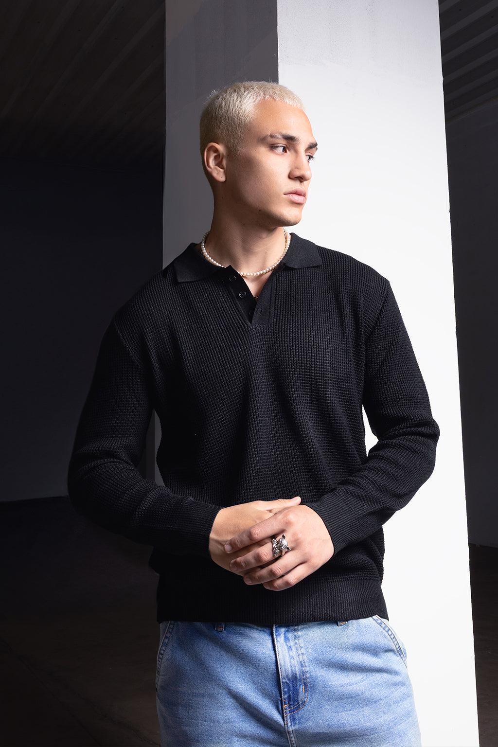 Polo Camisero Russel Negro