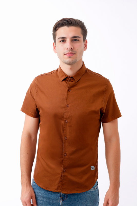 Camisa hombre chocolate
