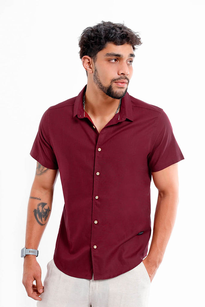 Camisa hombre morado
