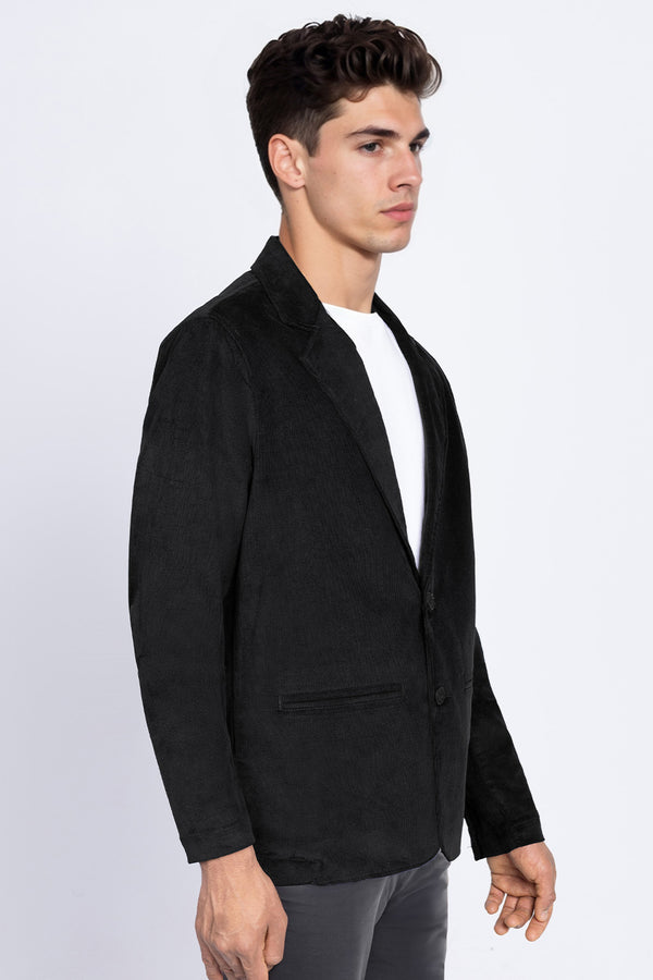 Blazer de Hombre Corduroy Negro