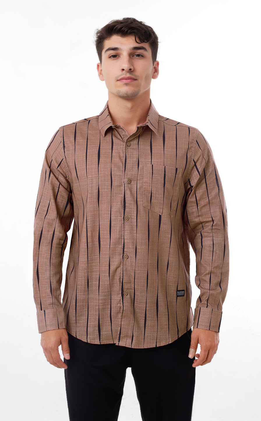 Camisa manga larga Lino con diseño - 240147