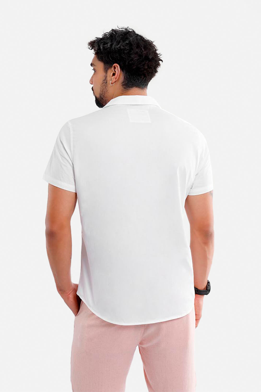 Camisa Manga Corta Satín - 220376