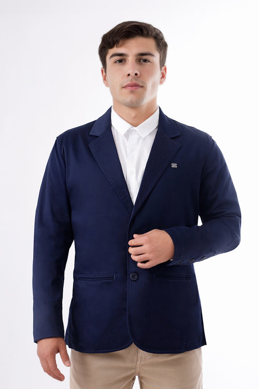 Blazer Hombre Satín Azul