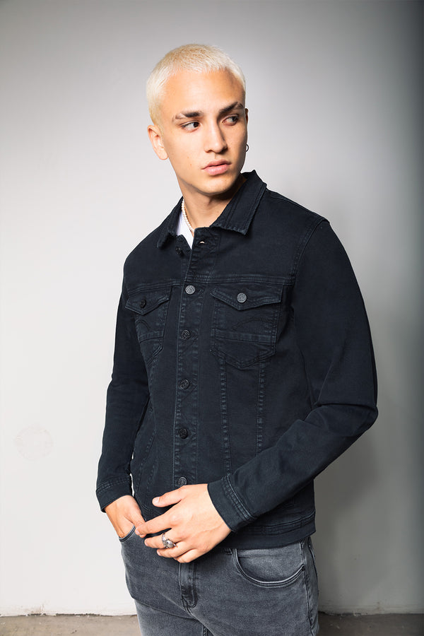 Casaca Denim Confort Plomo