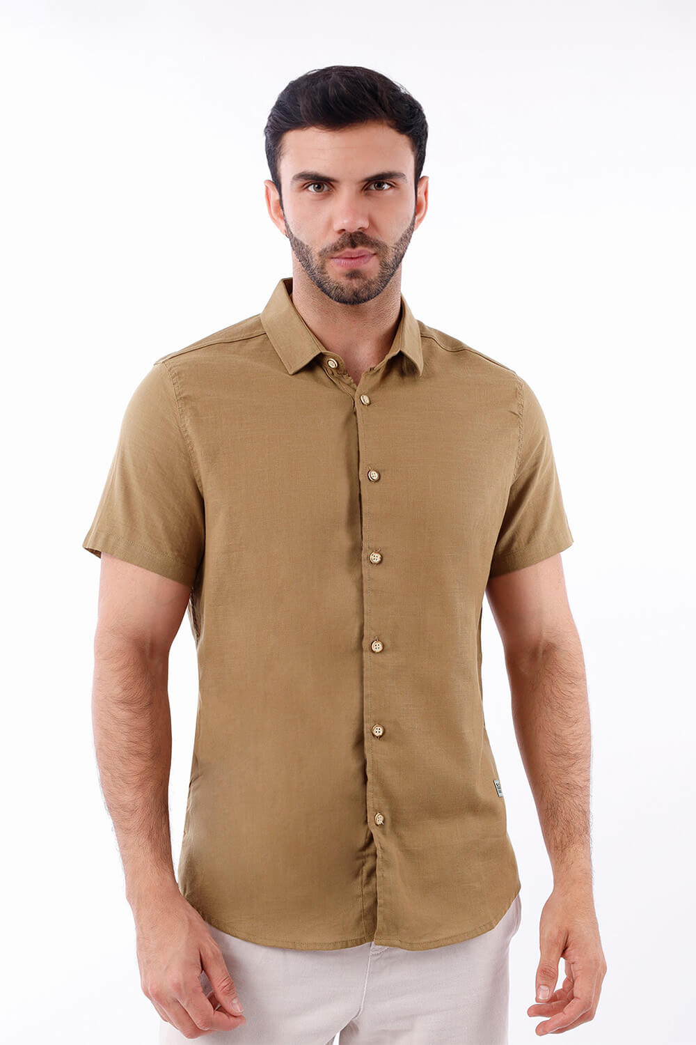 Camisa hombre marrón