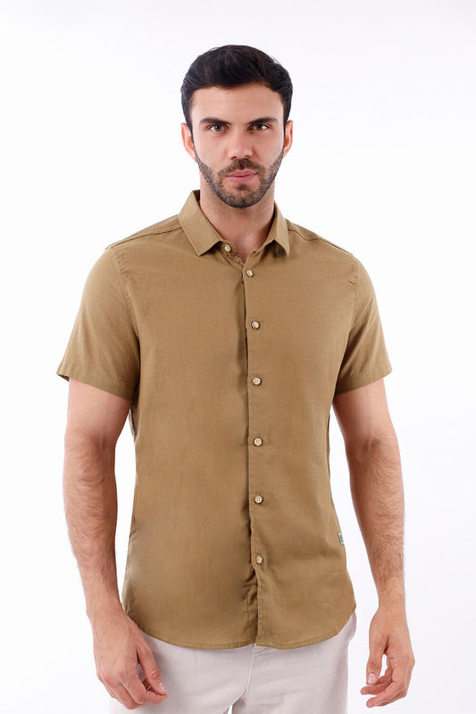 Camisa hombre marrón
