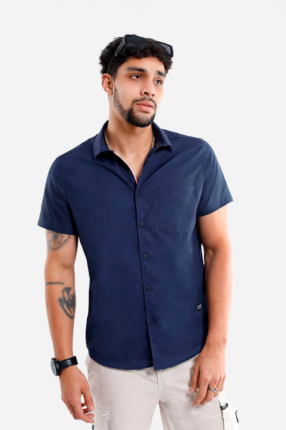 Camisa hombre azul