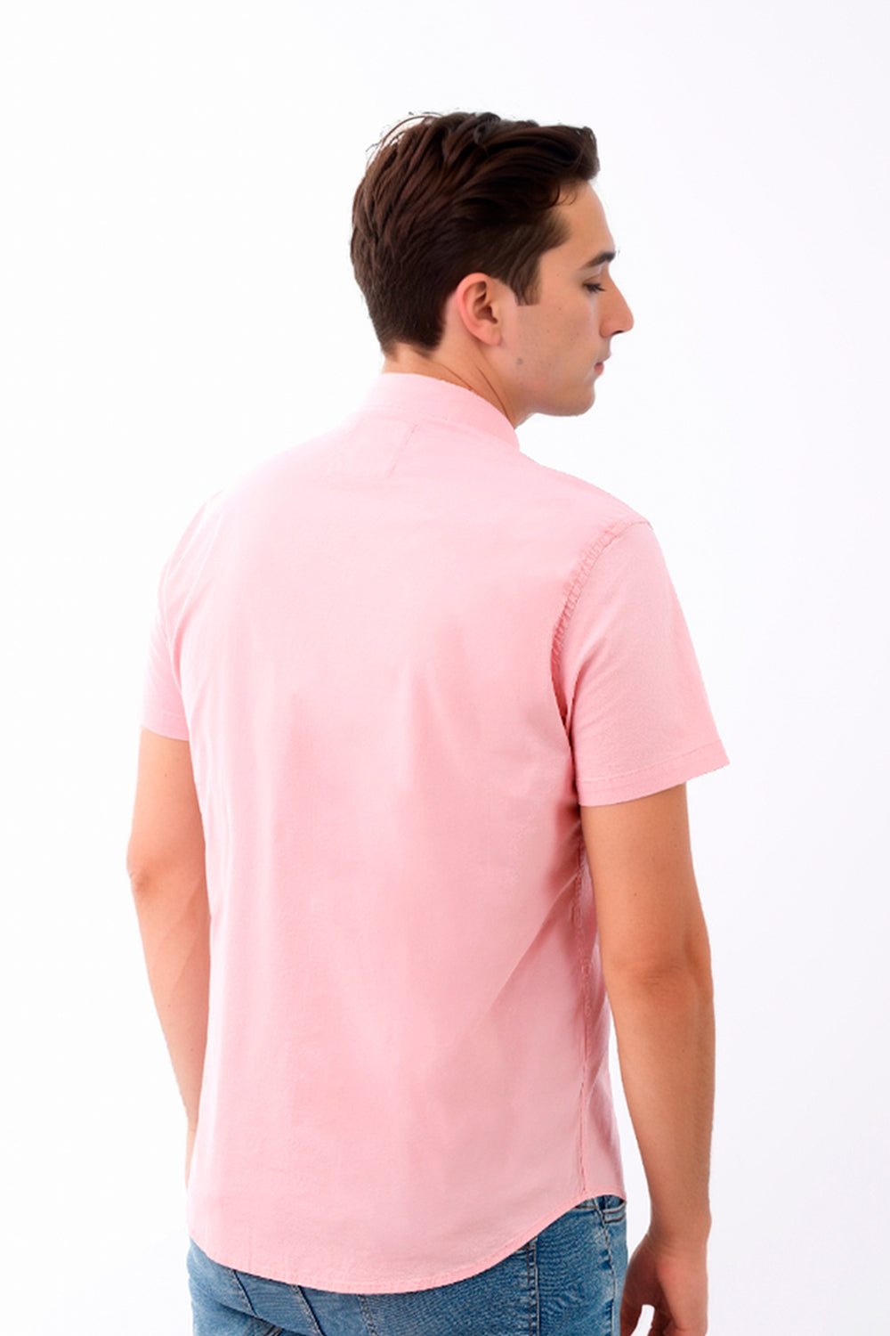 Camisa Hombre Manga Corta Palo Rosa - 230121