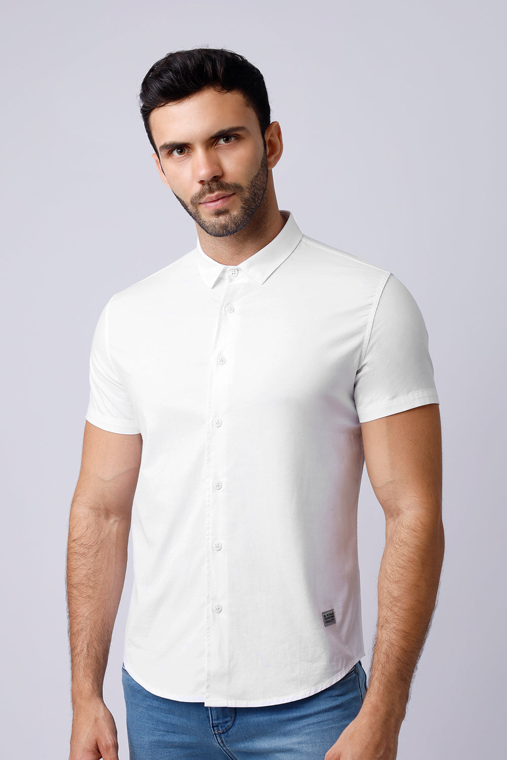 Camisa Strech cuello redondo