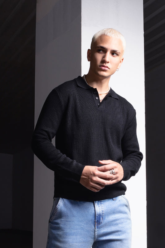 Polo Camisero Russel Negro