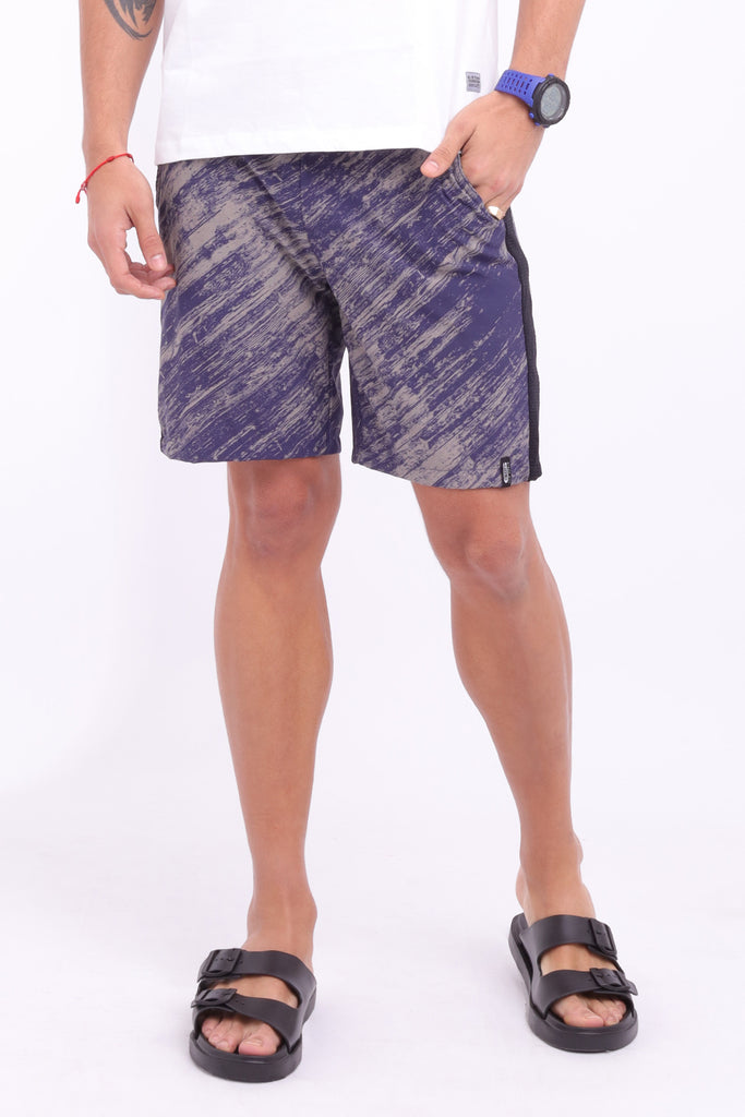 Short Playero Azul Hombre Estampado Lineas - 210324