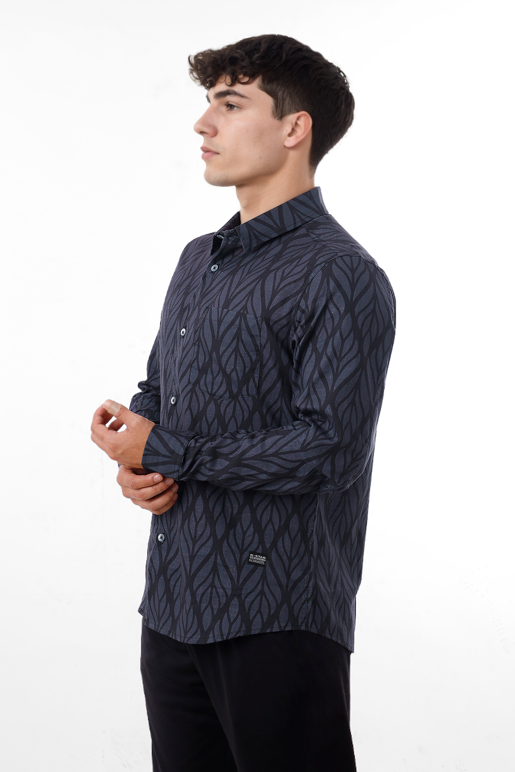 Camisa manga larga Lino con diseño - 240147