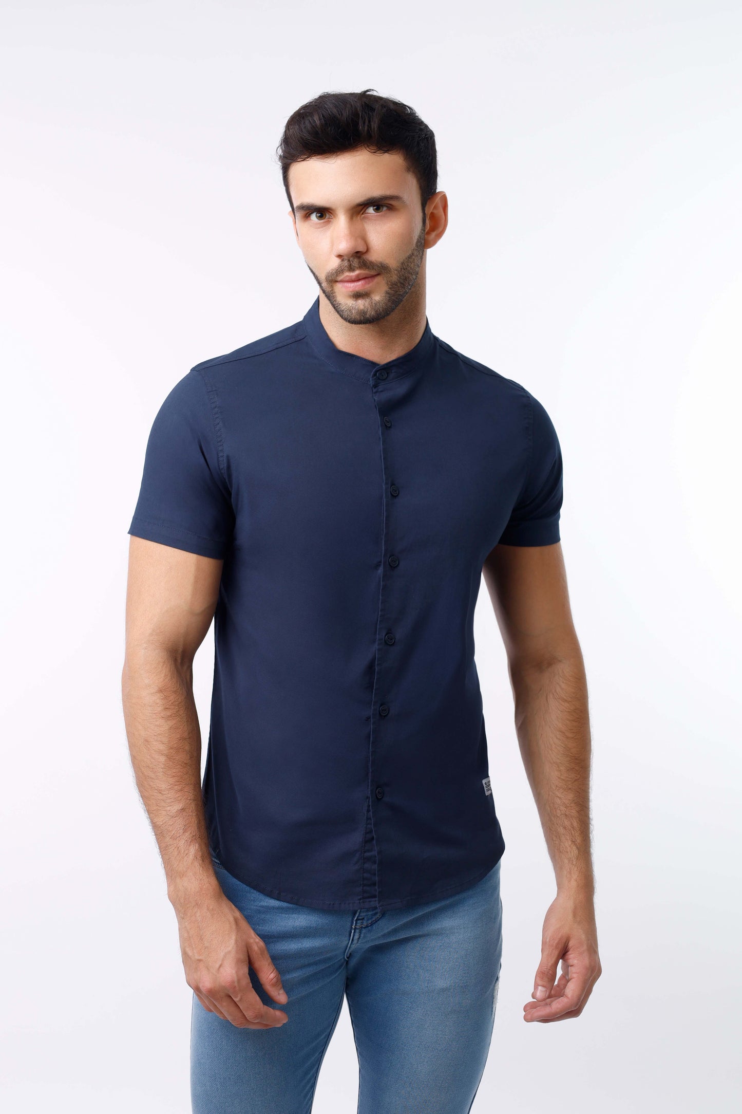 Camisa Strech cuello redondo