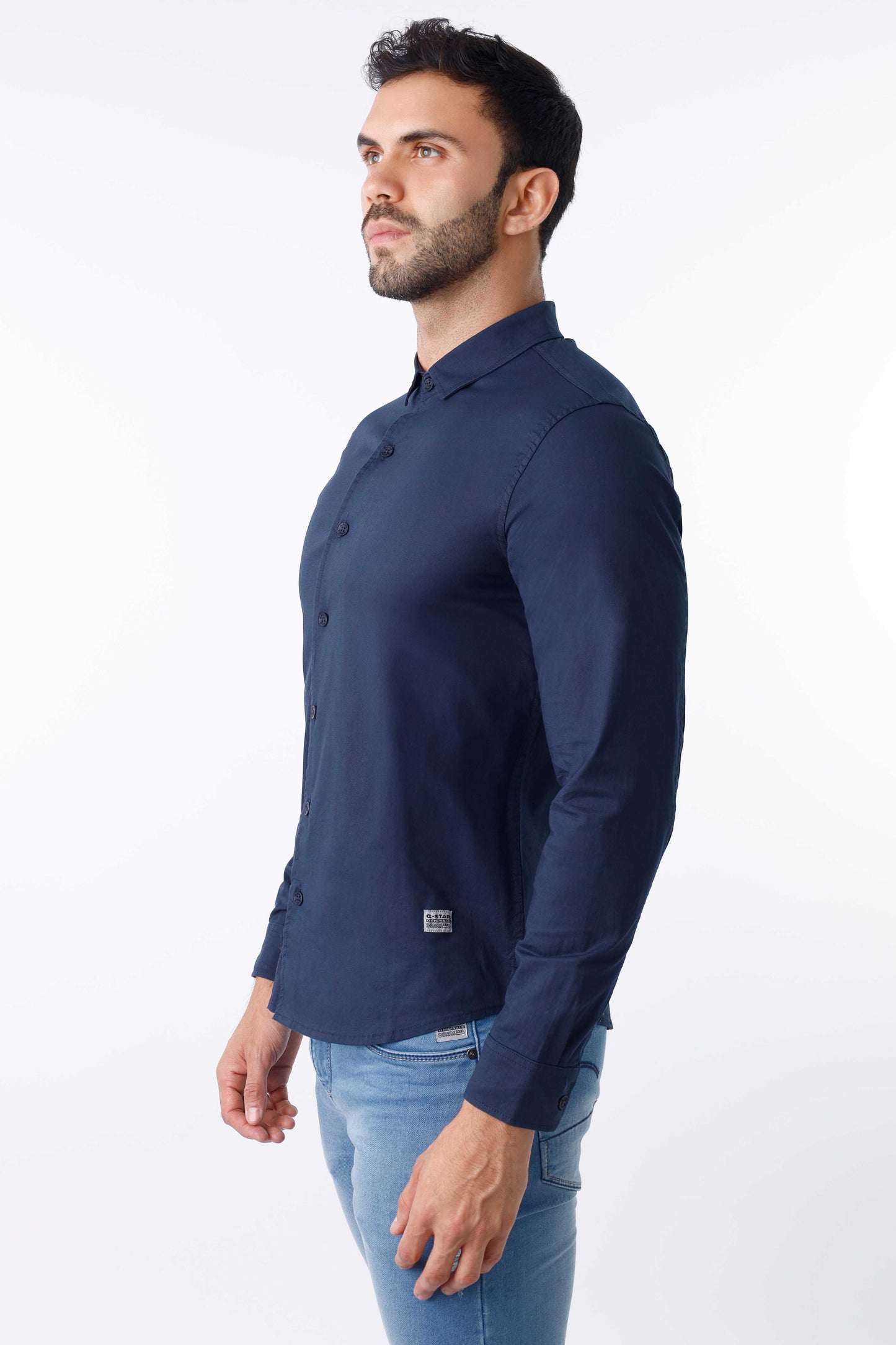 Camisa Hombre Manga Larga Beige