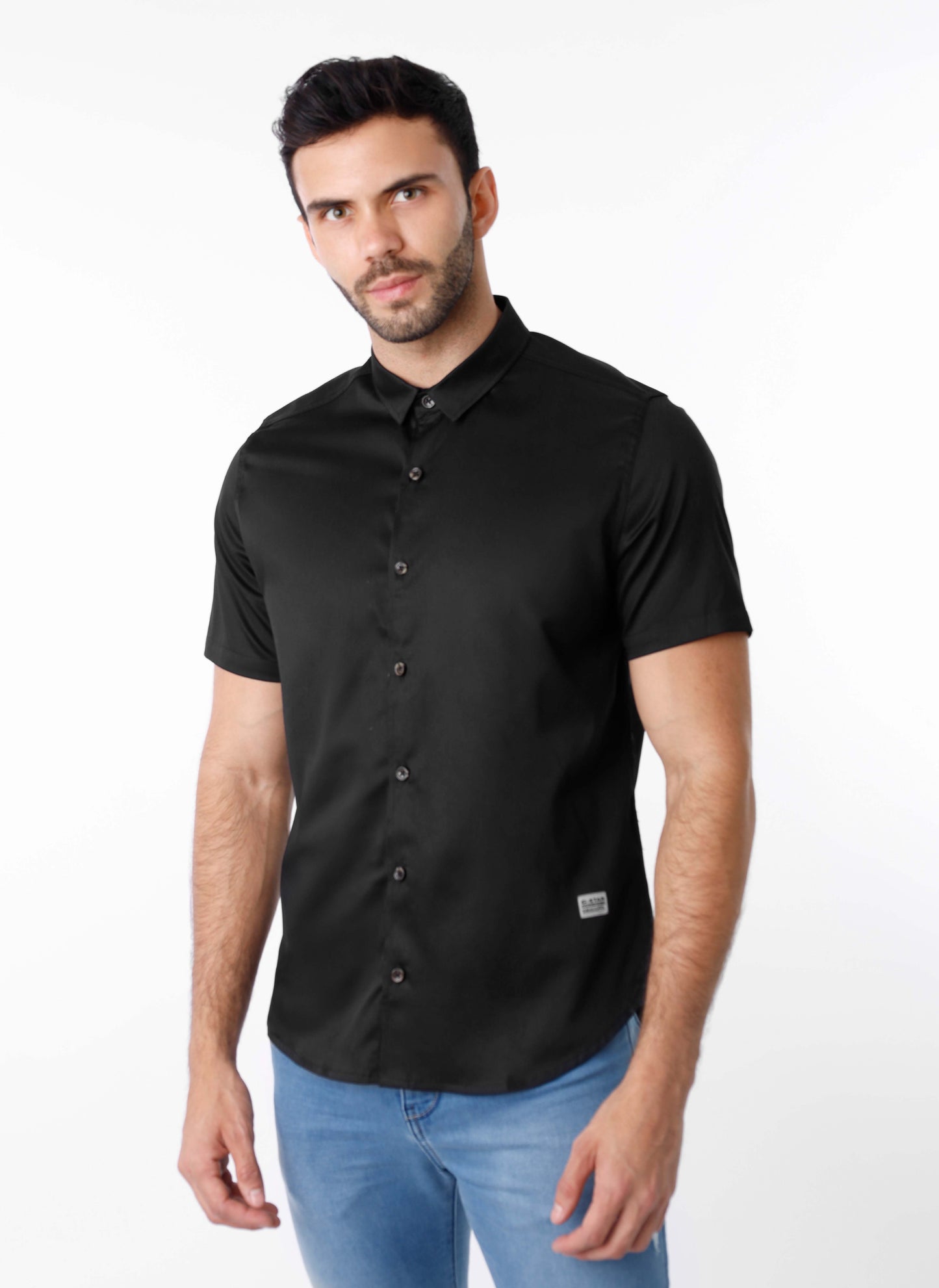 Camisa manga corta satinada - 230109