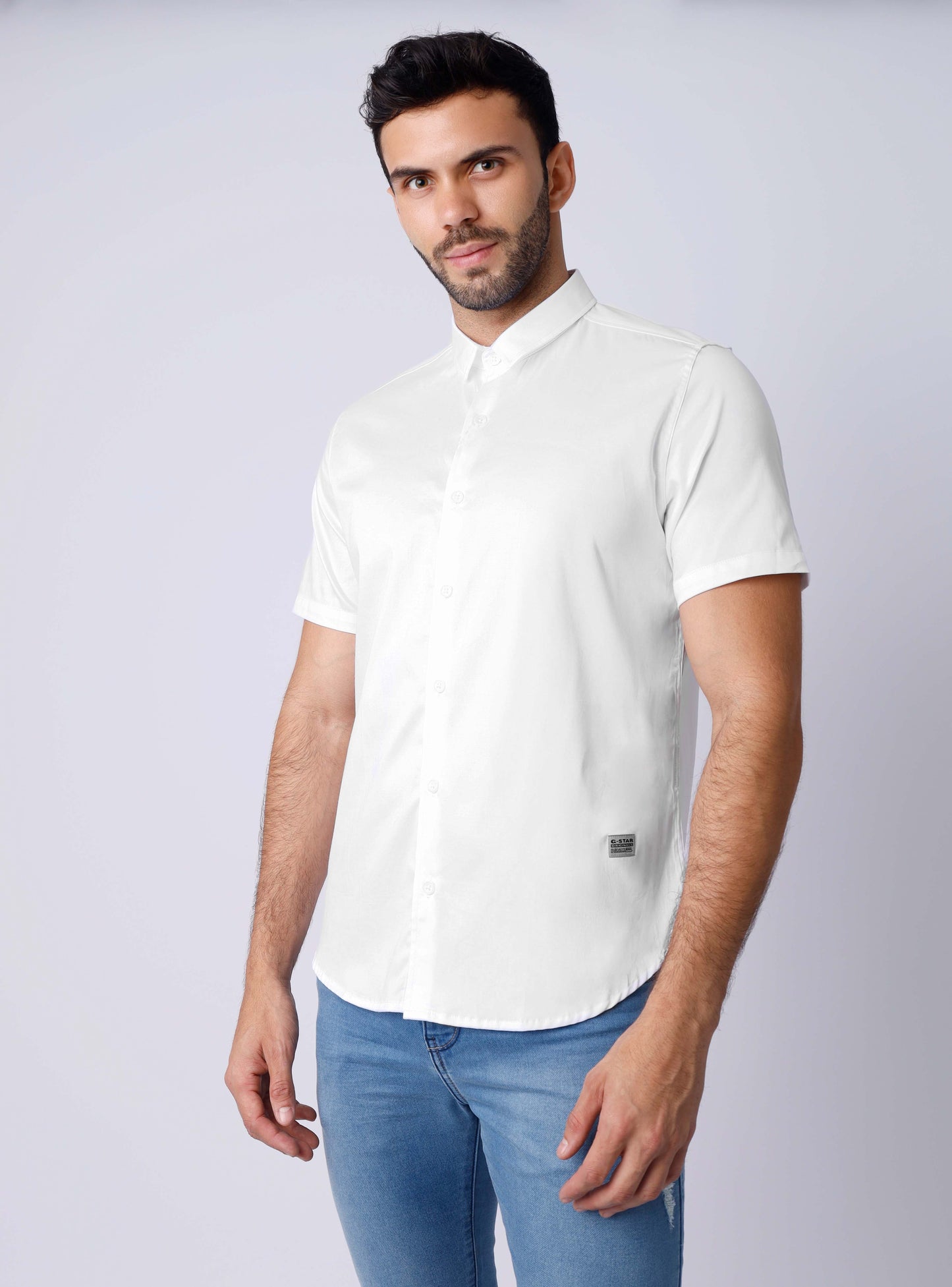 Camisa manga corta satinada - 230109