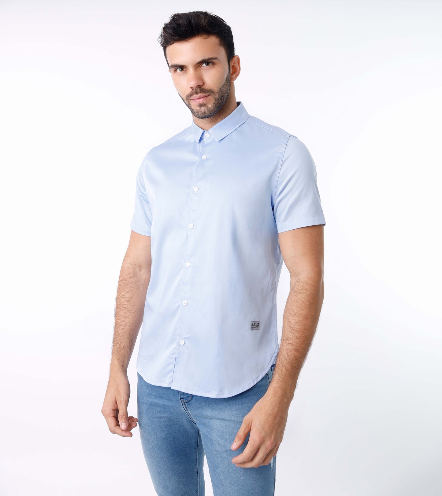 Camisa manga corta satinada - 230109