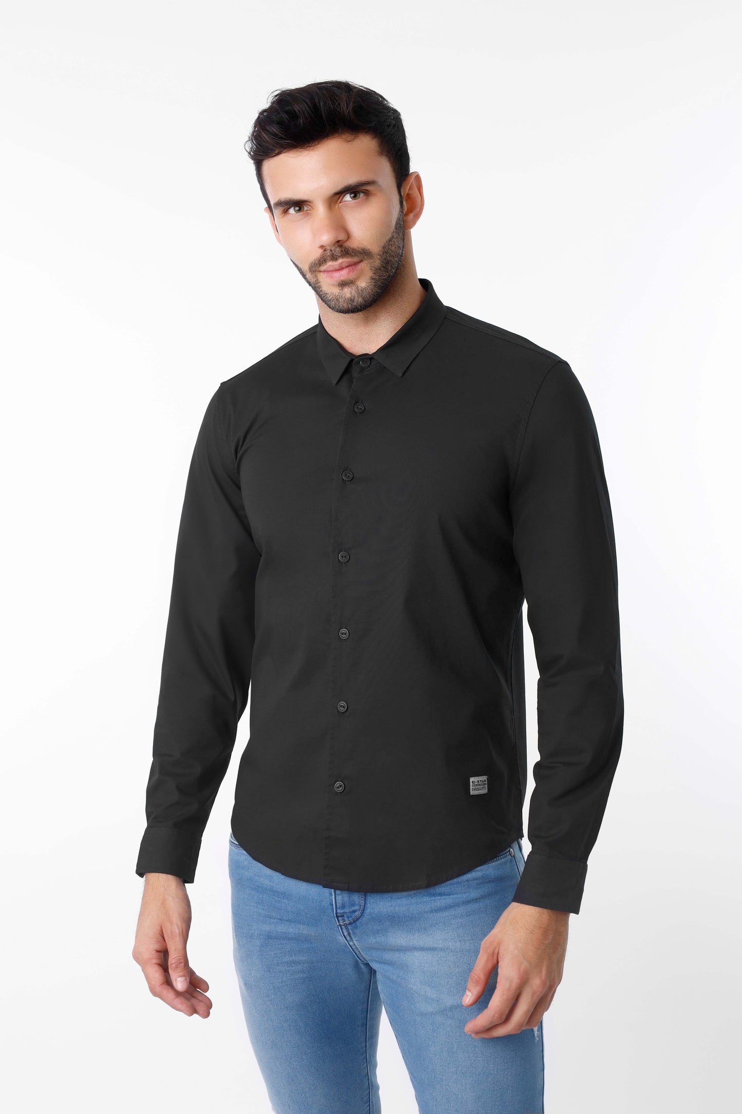 Camisa Hombre Manga Larga Beige