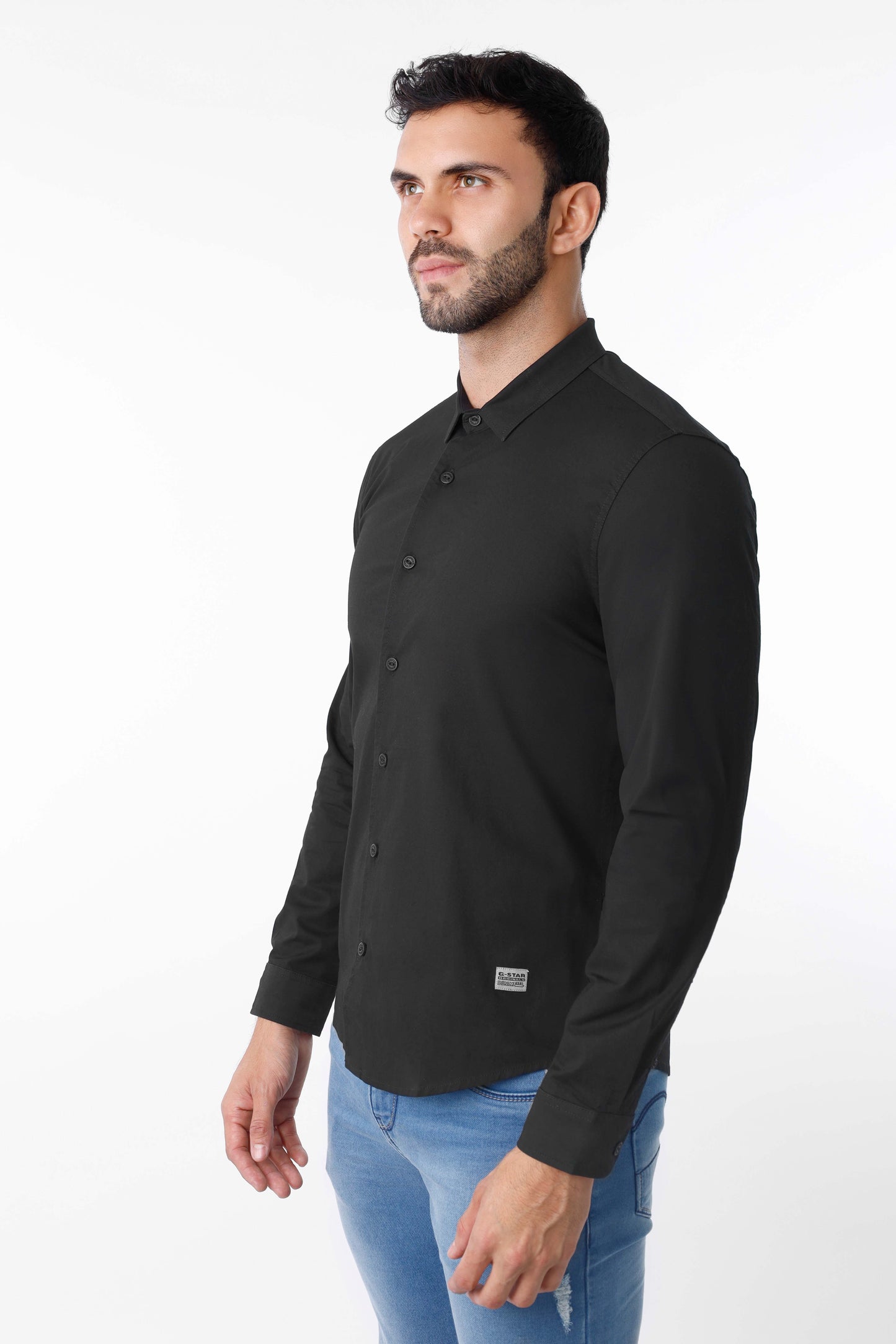 Camisa Hombre Manga Larga Beige