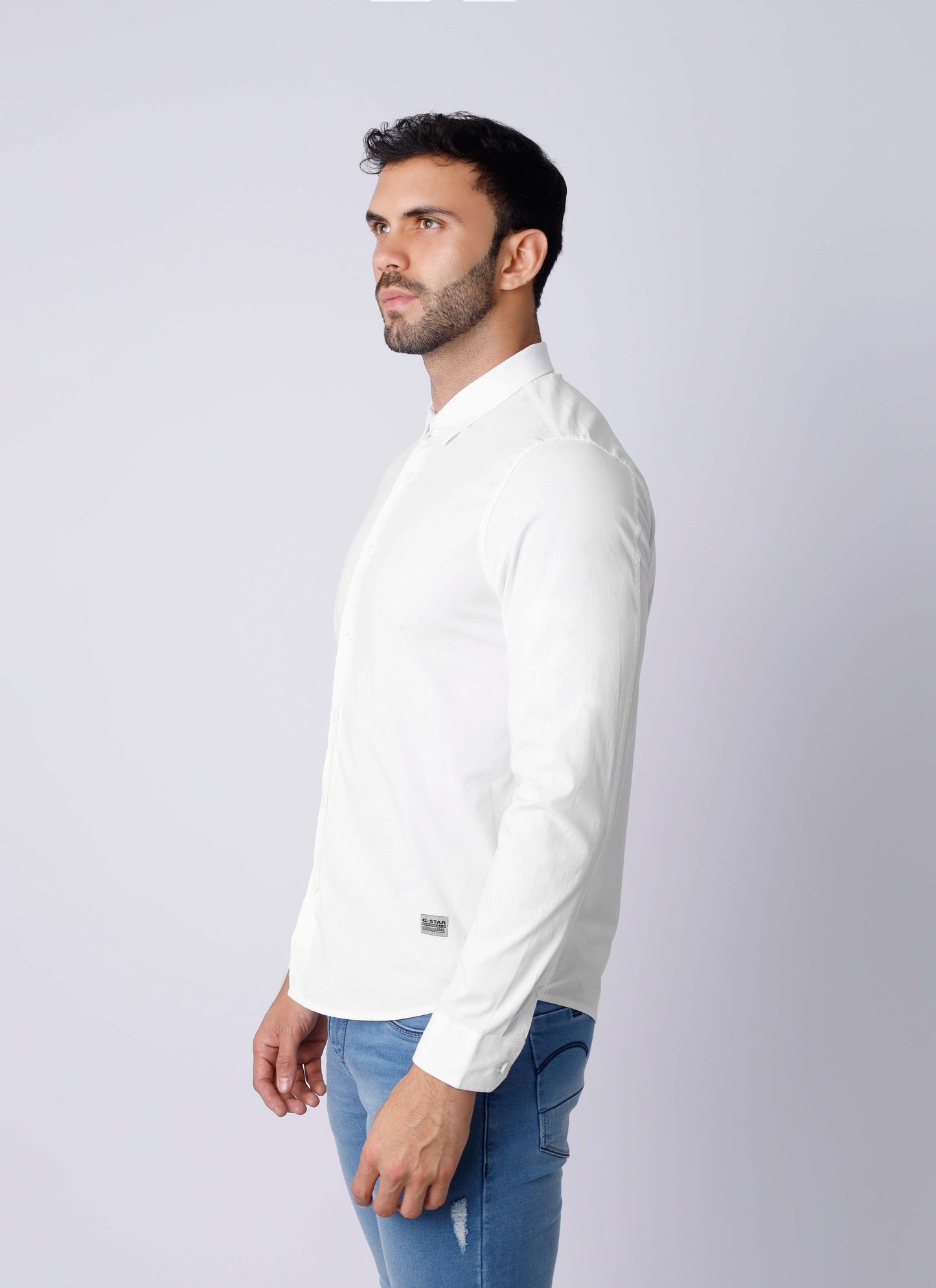 Camisa Hombre Manga Larga Beige