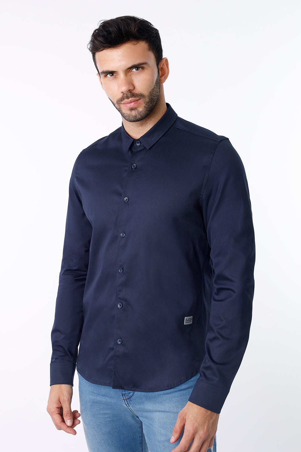 Camisa hombre azul noche