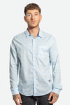 Camisa hombre celeste estampado