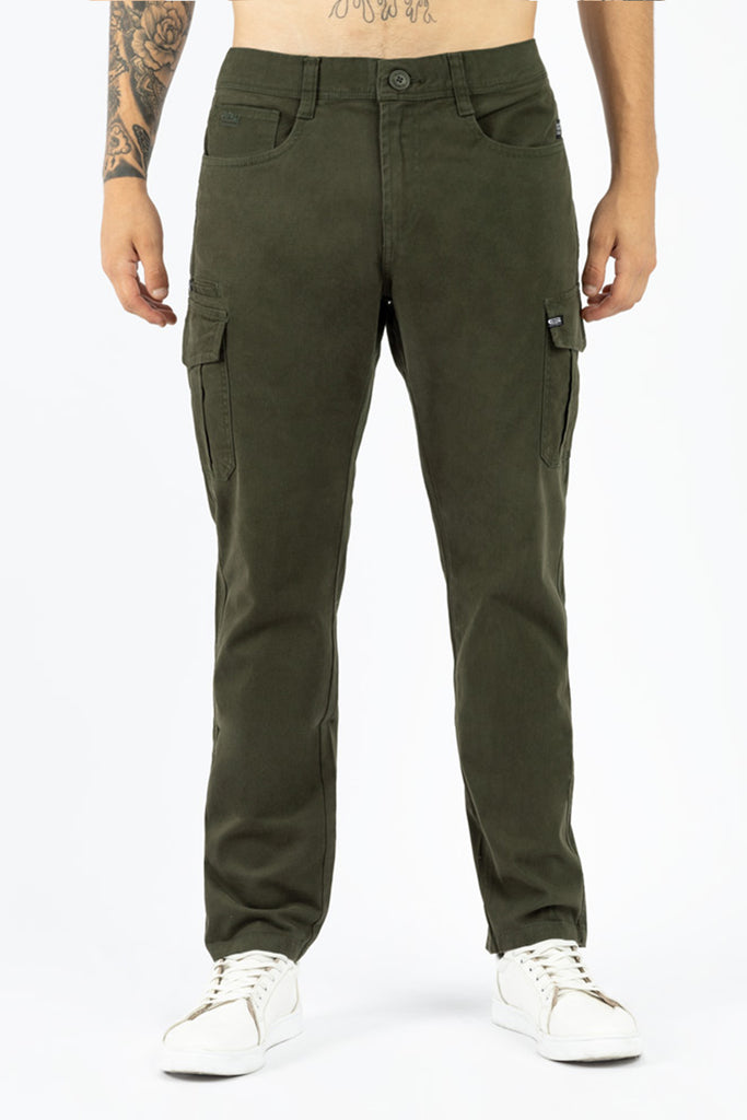 Jean hombre verde militar