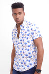 Camisa hombre blanco estampado