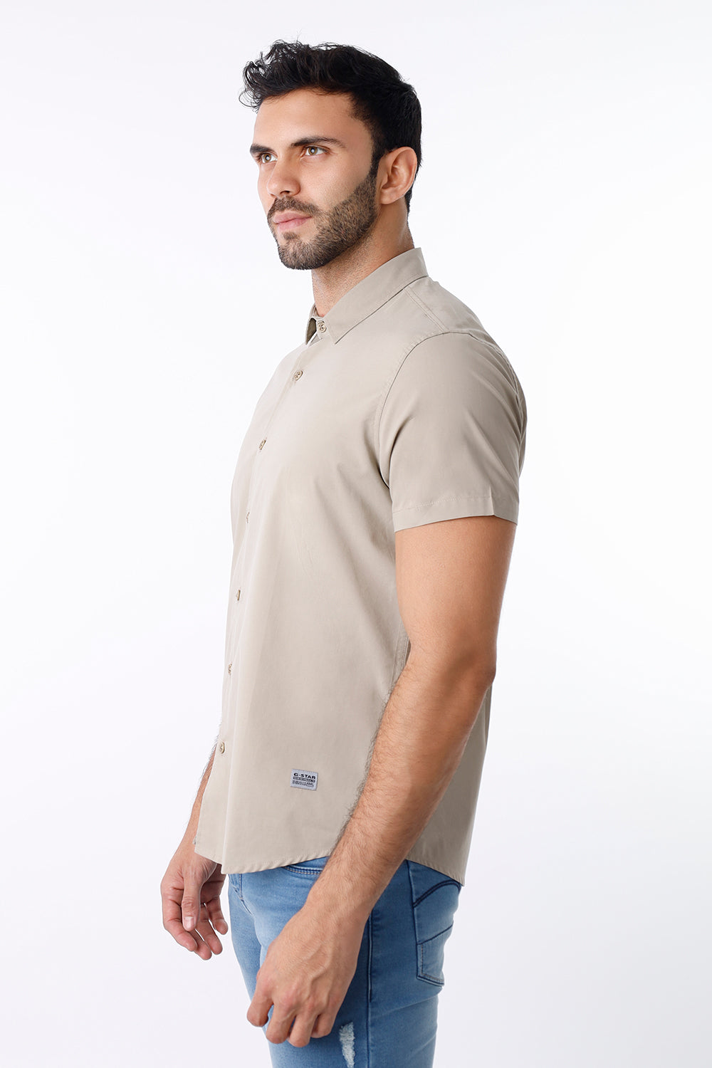 Camisa hombre beige
